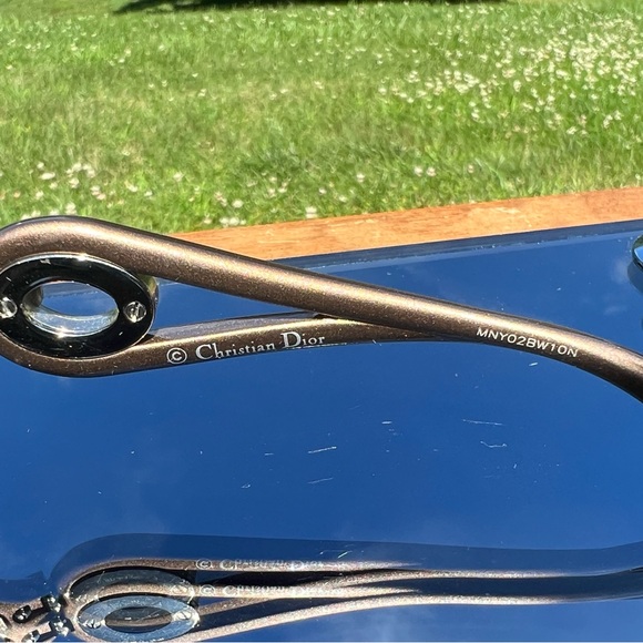 NWT Christian Dior Volute 2 STR Sunglasses 🤎Bronze with Rhinestone Temples 💎🤎 - Picture 11 of 16